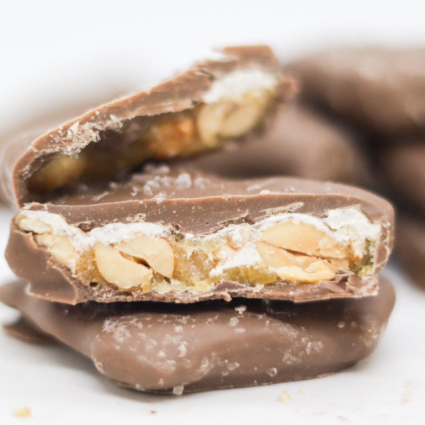 Chocolate Covered Sea Salt Peanut Brittle